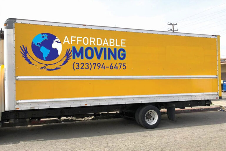 Cross country white glove moving truck loading Los Angeles